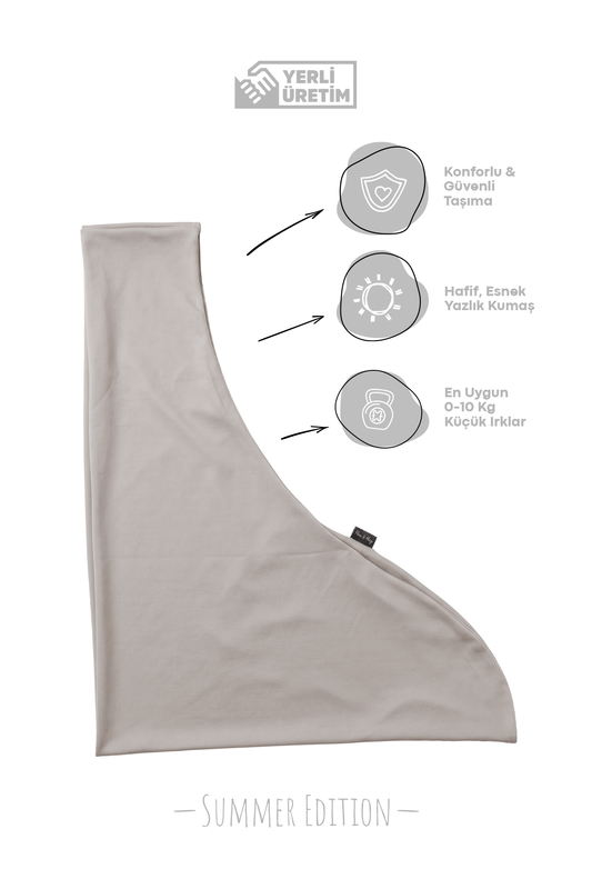 Açık Gri Yazlık Köpek Ana Kucağı